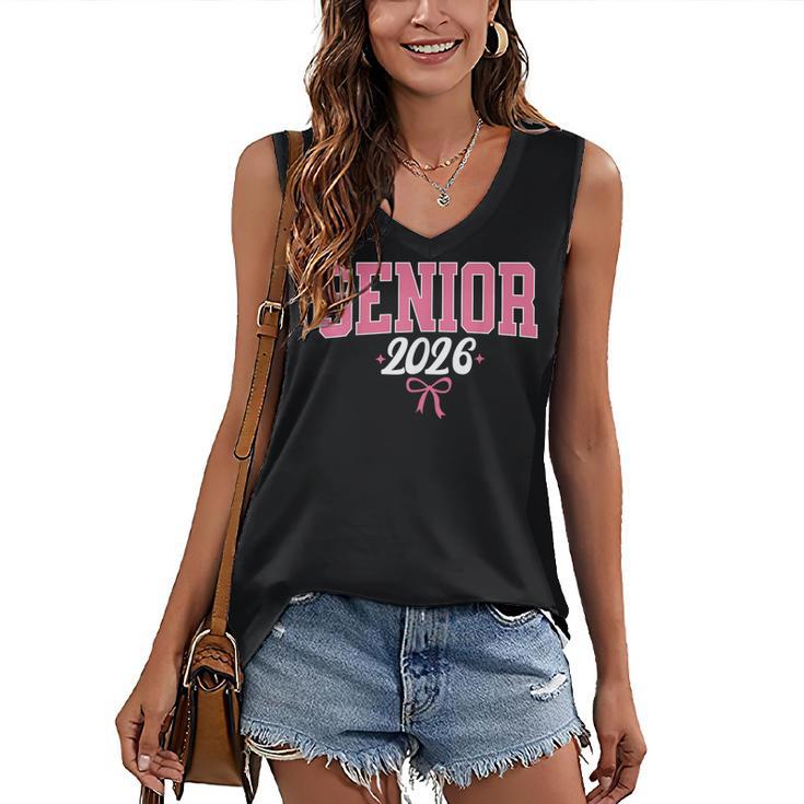 Senior 2026 Pink Coquette Bow Class Of 2026 Graduation Women Women's V-Neck Tank Top