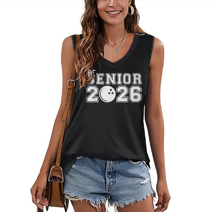 Senior Bowling Class Of 2026 Graduation School Graduate Women's V-Neck Tank Top