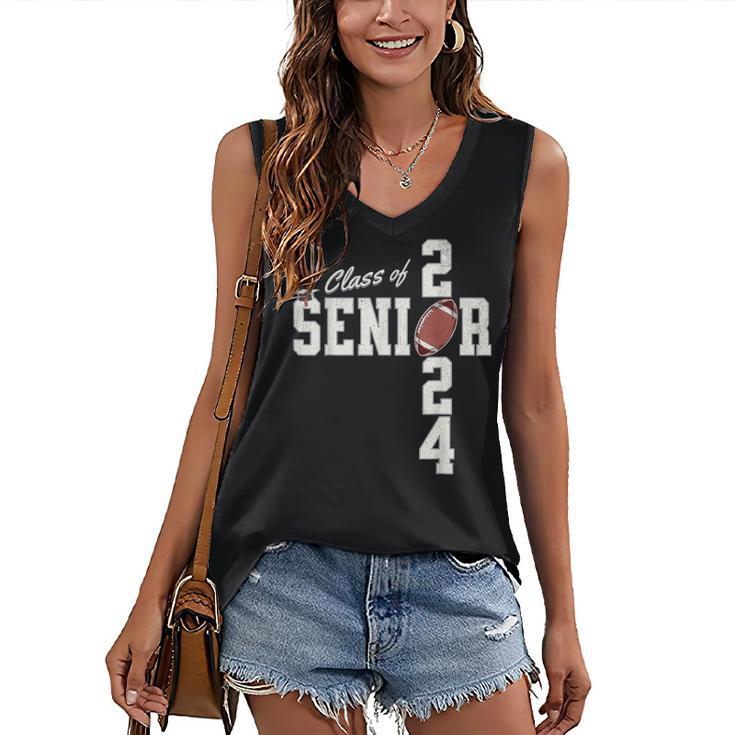 Senior Class Of 2024 Football Graduation Party Favors 2024 Women's V-Neck Tank Top