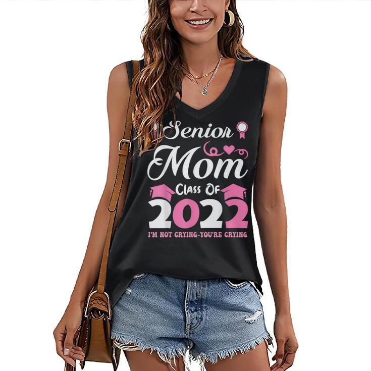 Senior Mom Of A Class Of 2022 Heart School Graduation Women's V-Neck Tank Top