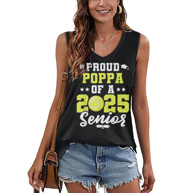 Senior Poppa 2025 Tennis Class Of 2025 Graduation Women's V-Neck Tank Top