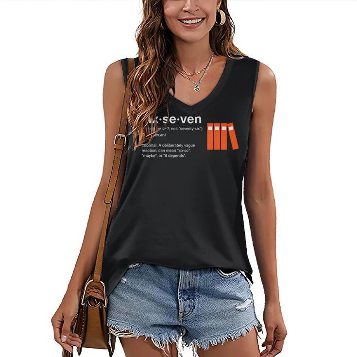 Six Seven Meme Reading Book Lover 6-7 67 Definition Women's V-Neck Tank Top