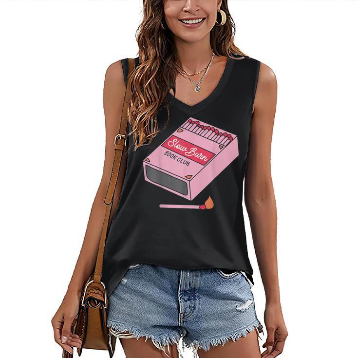 Slow Burn Book Club Women's V-Neck Tank Top