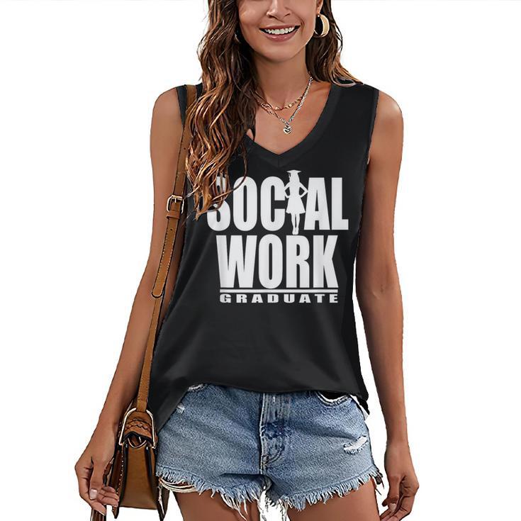 Social Work Graduate TShirt College Graduation Women's V-Neck Tank Top