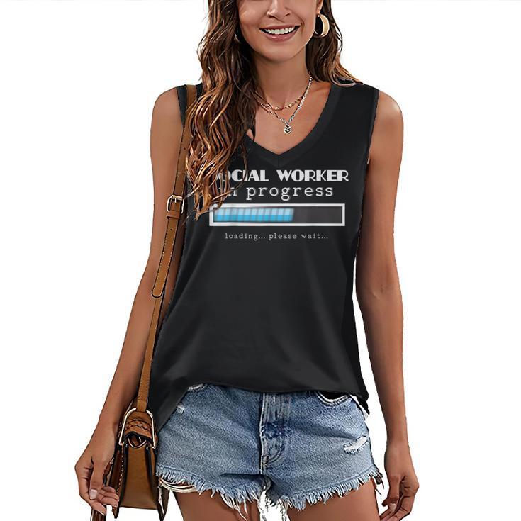 Social Worker In Progress MSW Masters Graduation Shirt Women's V-Neck Tank Top