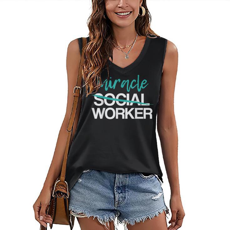 Social Worker Work Month MSW Graduation Masters Women's V-Neck Tank Top