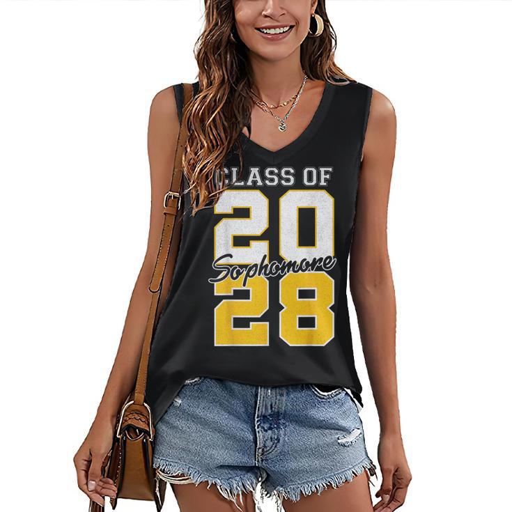 Sophomore 2028 Class Of 2028 Graduation 2028 10th Grade Women's V-Neck Tank Top