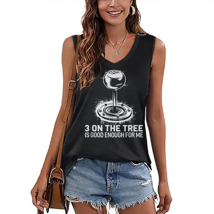 Stick Shift Nostalgia Column Shift Line Women's V-Neck Tank Top