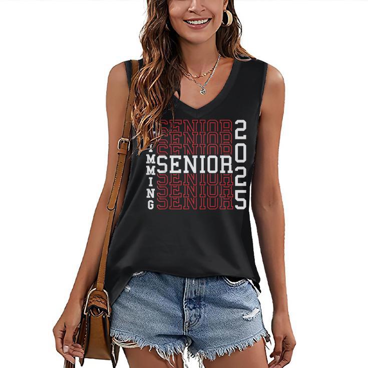 Swimming Senior Night Swimming Senior 2025 Graduation 40 Women's V-Neck Tank Top