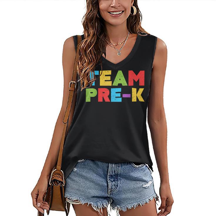 Team Pre-K Shirt Teacher Boy Girl Back To School Graduation Women's V-Neck Tank Top