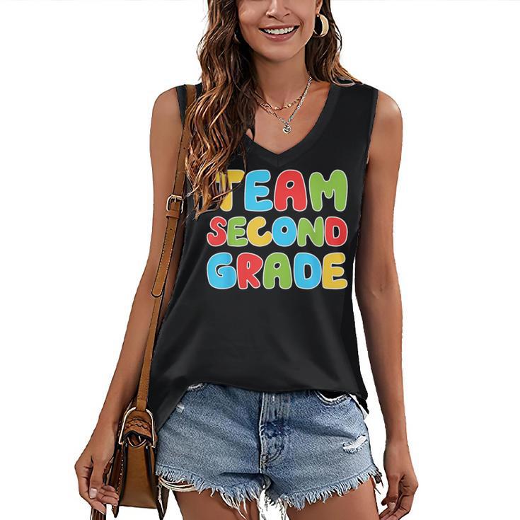 Team Second Grade Shirt 2nd Grade Back To School Graduation Women's V-Neck Tank Top