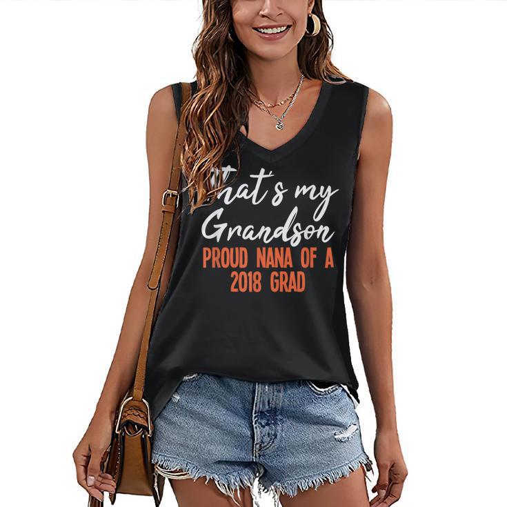 That's My Grandson 2018 Graduation Shirt For Grad Nanas Women's V-Neck Tank Top