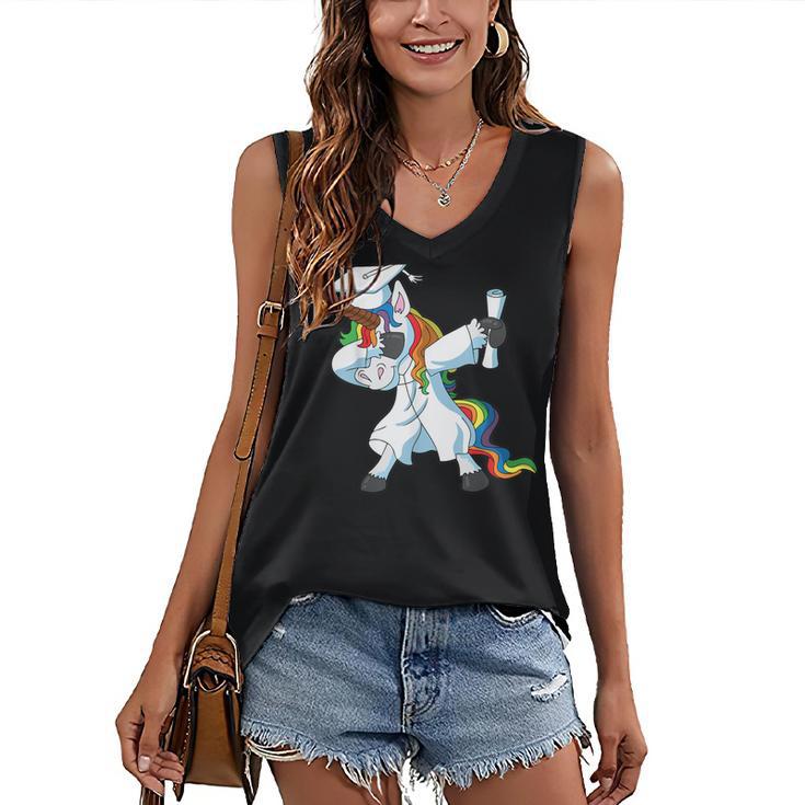 Unicorn Student Graduation 2022 Boys Girls Teenagers Teen Women's V-Neck Tank Top