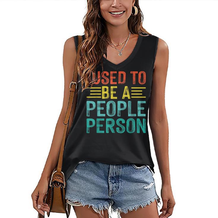 I Used To Be A People Person I Introvert Women's V-Neck Tank Top