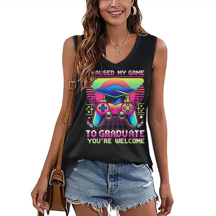 Video Gamer Graduate Graduation Grad Gaming Women's V-Neck Tank Top