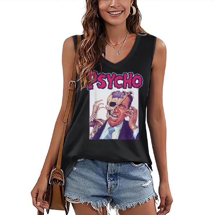 Vintage Movie Horror Poster Comic Book Graphic Film Night Women's V-Neck Tank Top