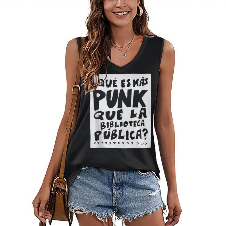 What's More Punk Than The Public Library Book Lover Women's V-Neck Tank Top