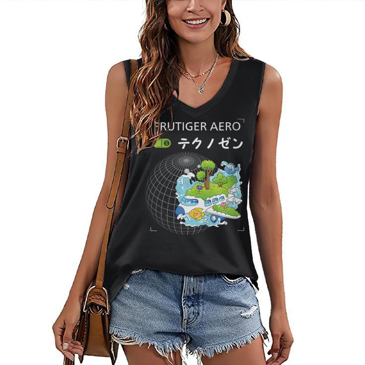 Women's Frutiger Aero Y2K Fashion Trends Statement Piece Tech Orbite Women's V-Neck Tank Top