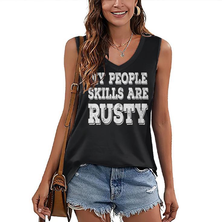 Women's My People Skills Are Rusty Introvert SPN Moments Women's V-Neck Tank Top