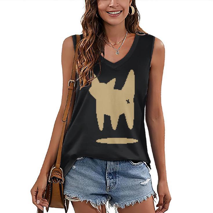Yk2 Cat With Tomboy Tail 90s Nostalgia Downtown Indie Women's V-Neck Tank Top