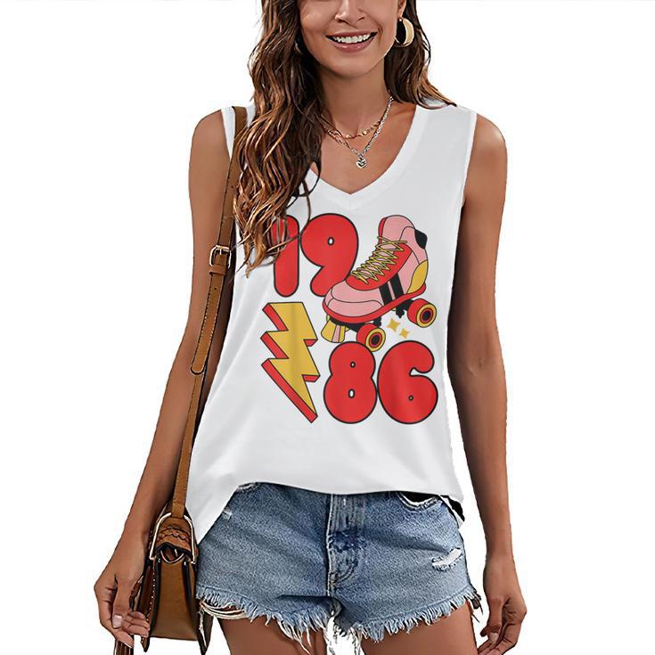 1986 Retro Roller Skate Vintage 80s Nostalgia Collector Women's V-Neck Tank Top