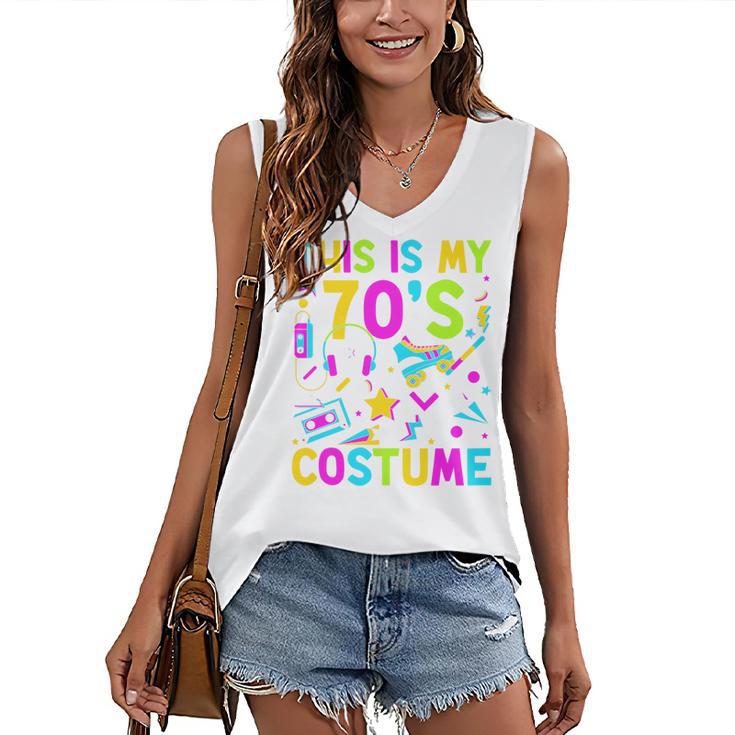 This Is My 70's Costume Nostalgia Mixtape Era 1970s Party Premium Tri-Blend Women's V-Neck Tank Top