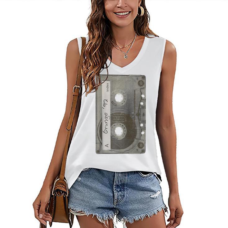 90s MUSIC NOSTALGIA GRAPHIC Raglan Baseball Tee Women's V-Neck Tank Top