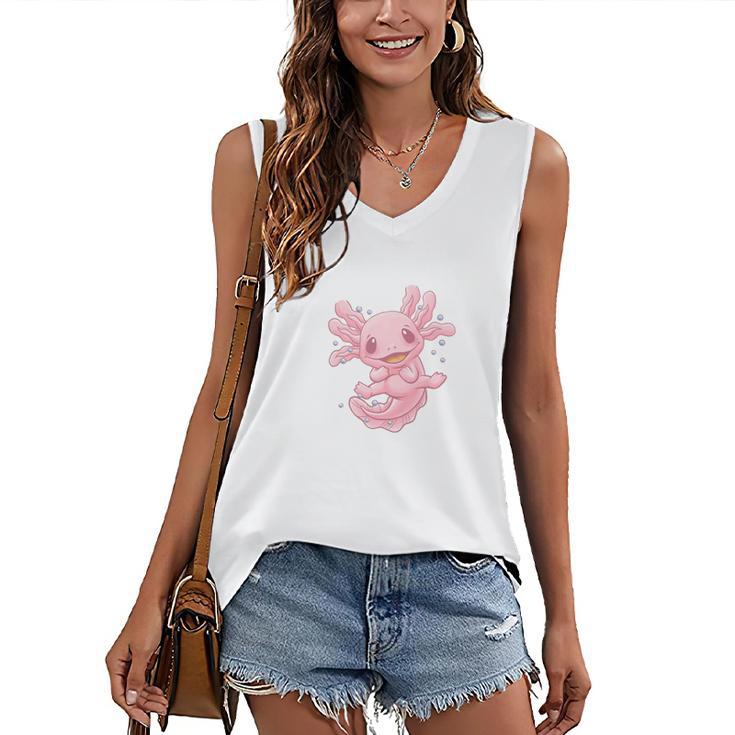 If I Cant Bring My Axolotl Im Not Going Salamander Introvert Women's V-Neck Tank Top