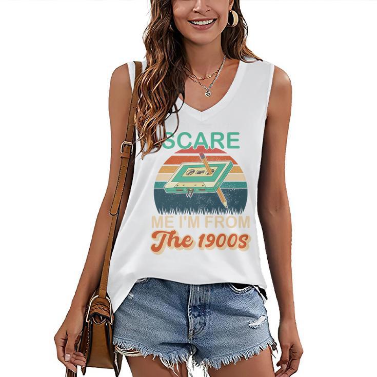 You Can't Scare Me I'm From The 1900s Retro Vintage Premium Tri-Blend Women's V-Neck Tank Top