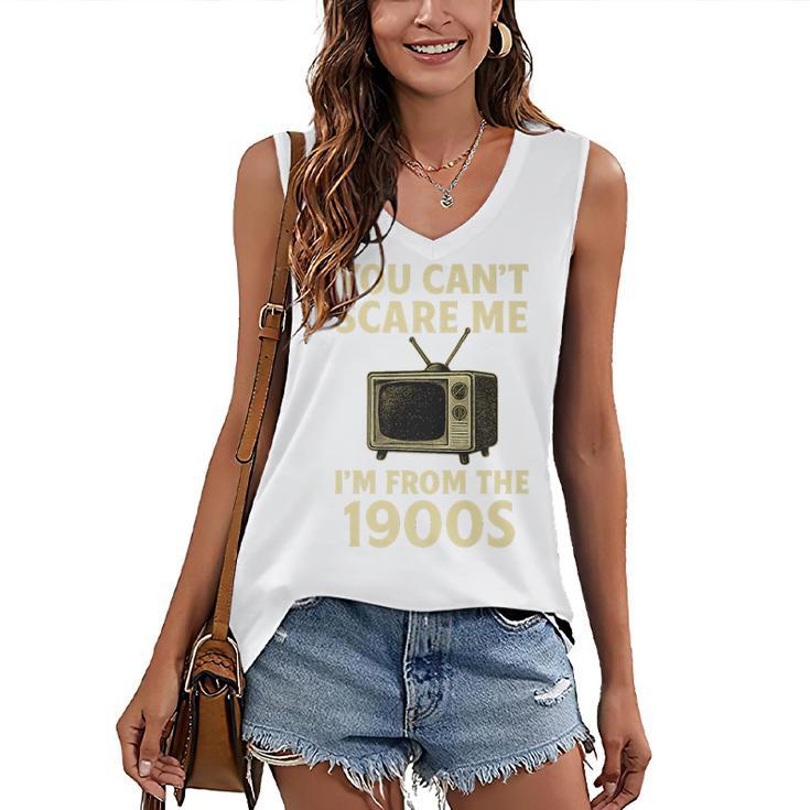 You Can't Scare Me I'm From The 1900s Television Retro Premium Women's V-Neck Tank Top