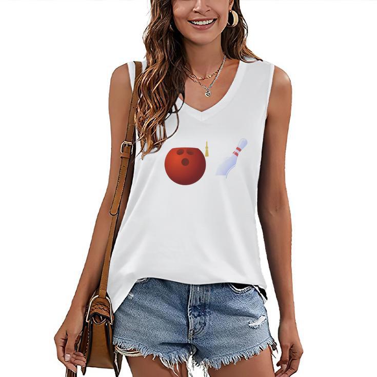 Class Of 2022 Graduation For Him Her Bowling Sports Women's V-Neck Tank Top