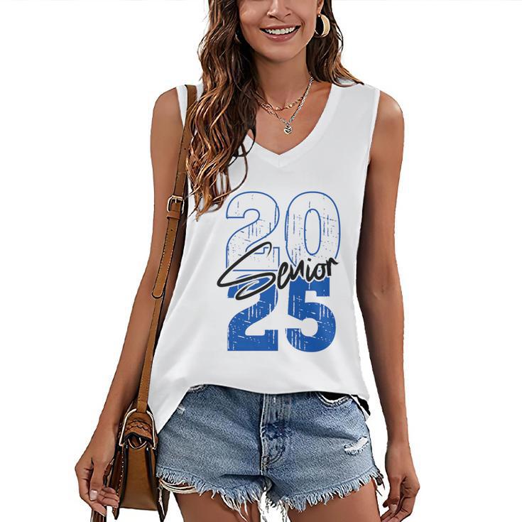 Class Of 2025 Senior Graduation 2025 Blue Women's V-Neck Tank Top