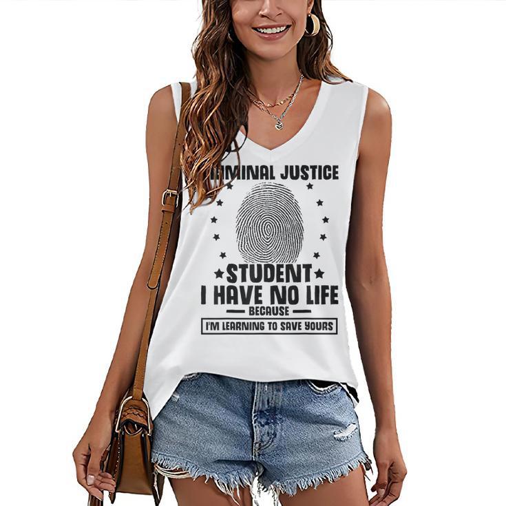 Criminal Justice School Degree Graduation Day Student Women's V-Neck Tank Top