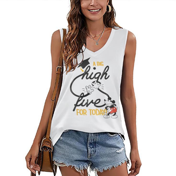 Disney Mickey Mouse A Big High Five For Today Graduation Women's V-Neck Tank Top