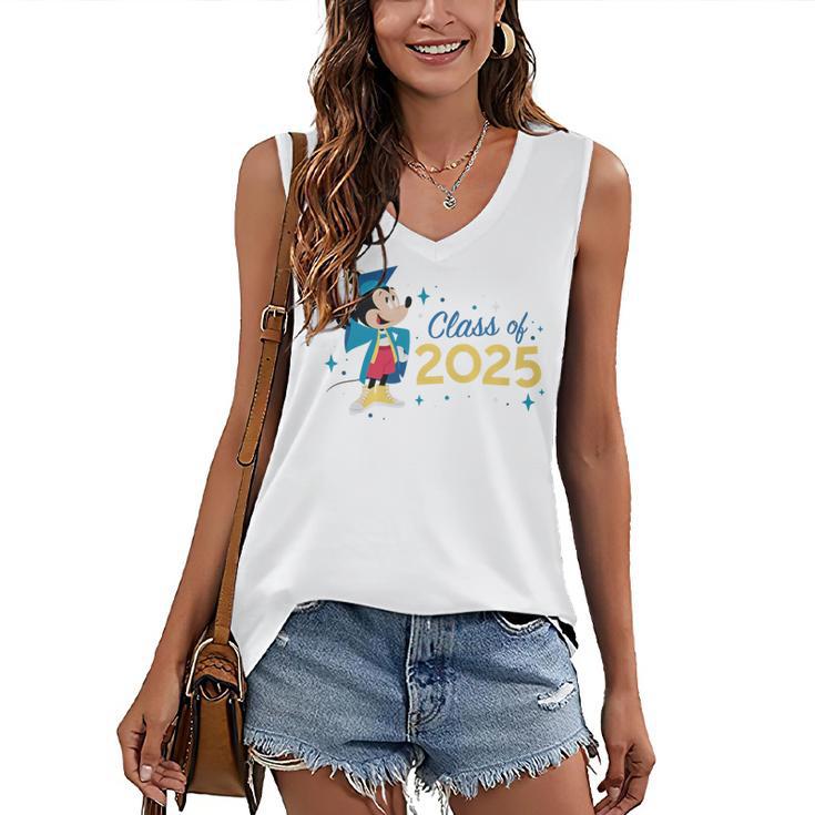 Disney Mickey Mouse Cap & Gown '25 Graduation Class Of 2025 Premium Tri-Blend Women's V-Neck Tank Top