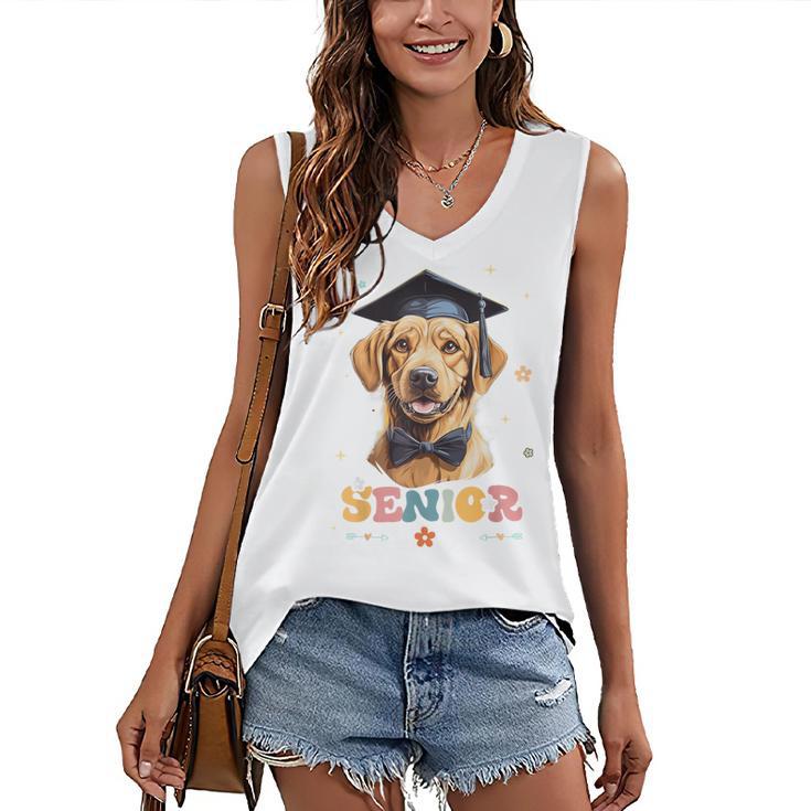 Dog Class Of 2024 Graduation Senior 2024 Men Women Girls Kids Women's V-Neck Tank Top