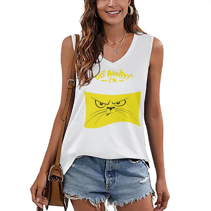 Go Away I'm Introverting Antisocial Shy Introvert Women's V-Neck Tank Top