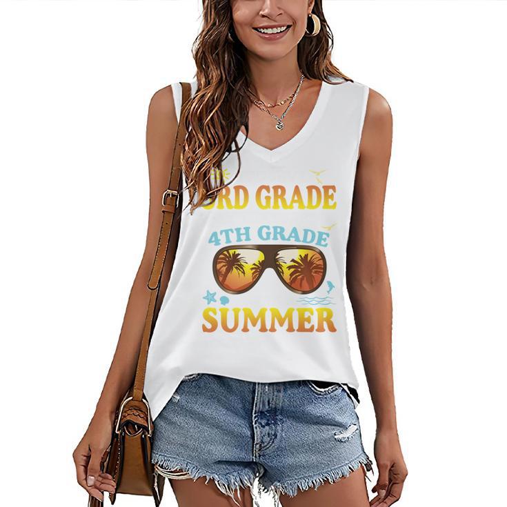 Goodbye 3rd Grade Graduation To 4th Grade First Summer Beach Women's V-Neck Tank Top