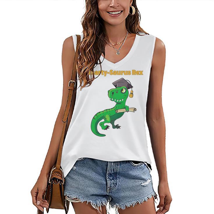 Kids Cute Graduation Dinosaur Smarty Saurus Kinder VPK Pre-k Grad Women's V-Neck Tank Top