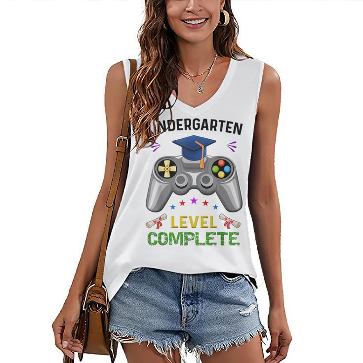 Kindergarten Level Complete Graduation Class 2023 Gamer Kids Women's V-Neck Tank Top