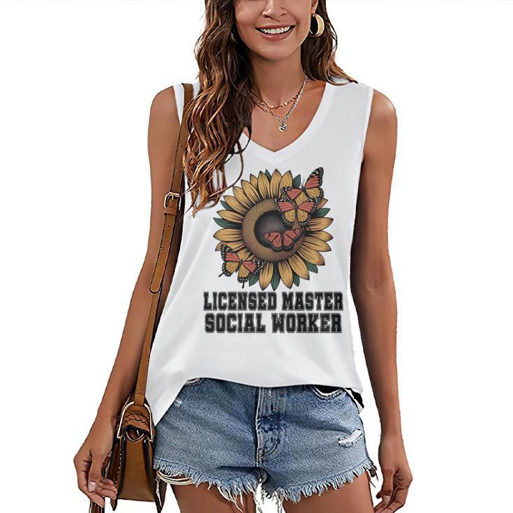 Licensed Masters Social Work Worker LMSW Graduation 2026 Women's V-Neck Tank Top