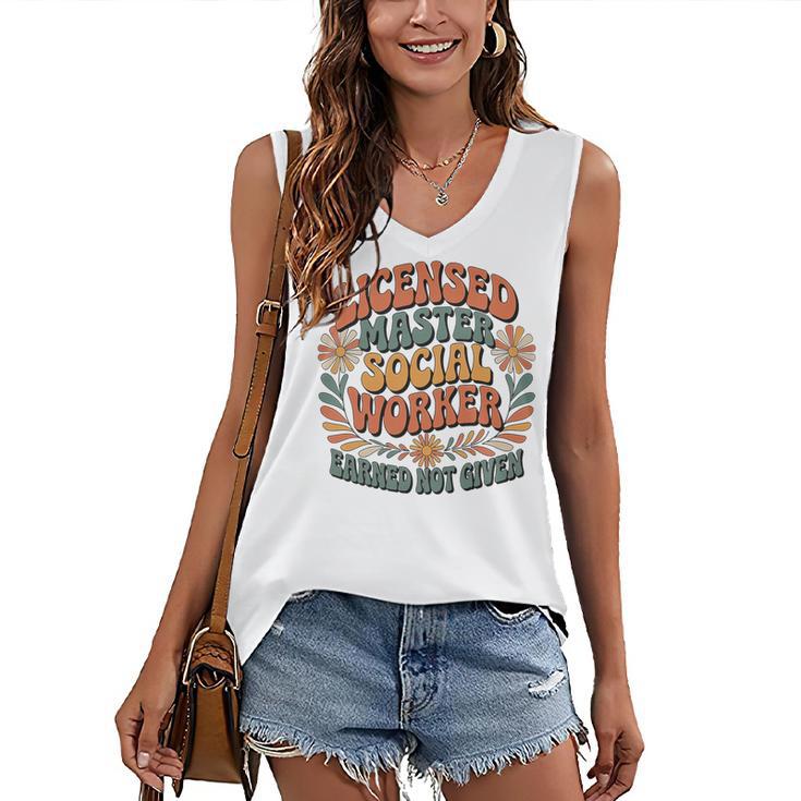 Licensed Social Worker Masters MSW LMSW Graduation 2026 Premium Tri-Blend Women's V-Neck Tank Top