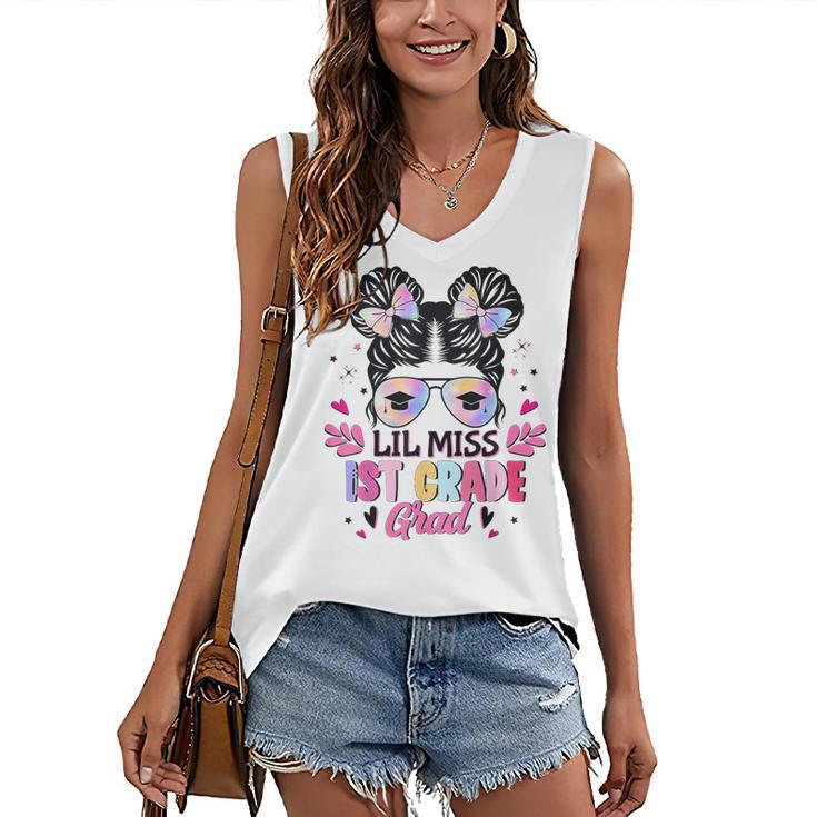 Lil Miss 1st Grade Grad Graduation Last Day Of 1st Grade Women's V-Neck Tank Top