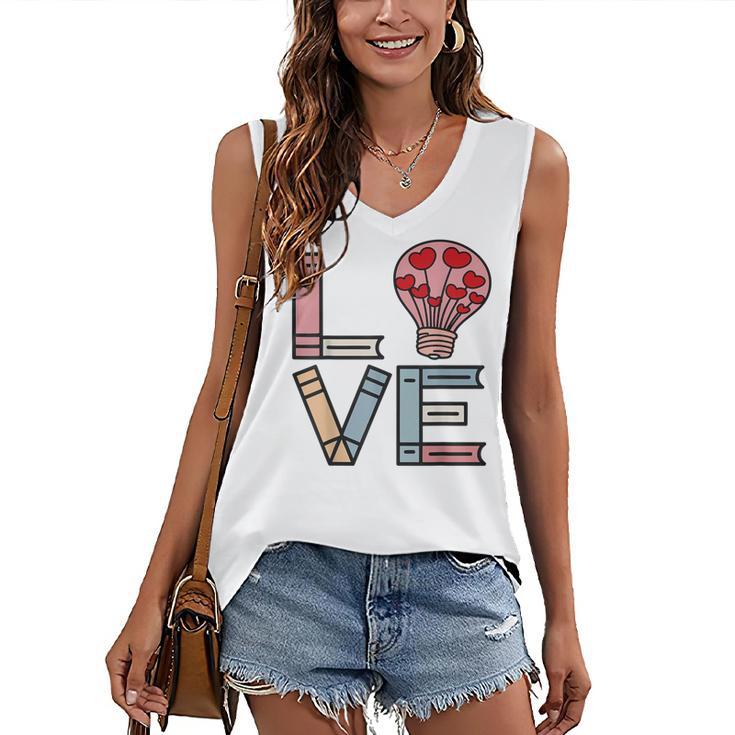 Love Books Reading Women's V-Neck Tank Top