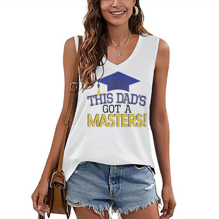 Masters Degree Proud Dad Graduation Shirt MBA Social Work Women's V-Neck Tank Top