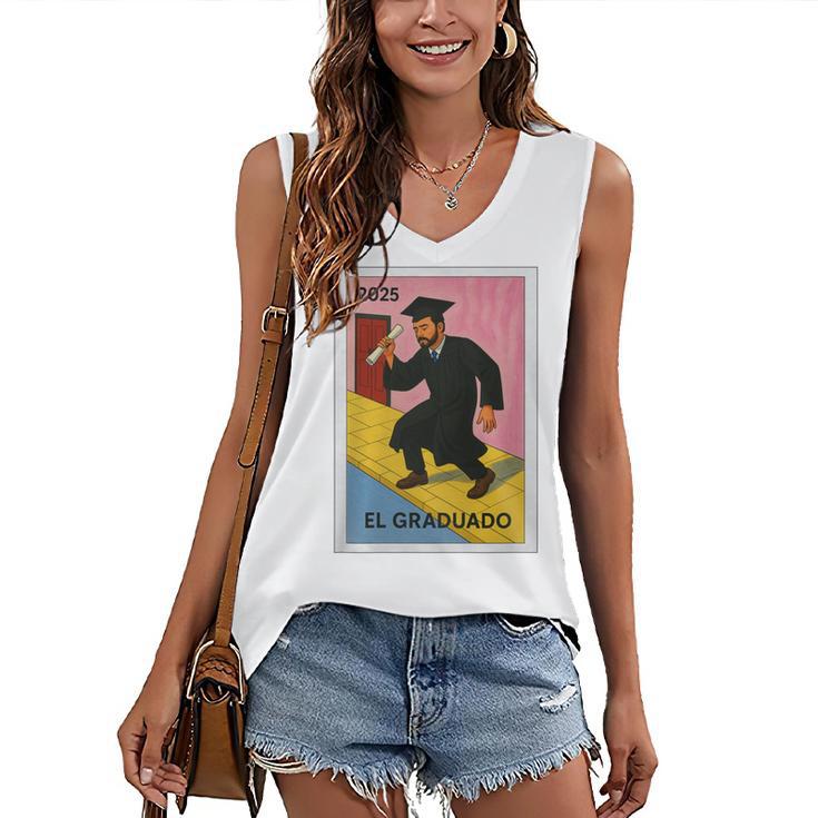 Mexican For Graduation 2025 El Graduado Premium Tri-Blend Women's V-Neck Tank Top