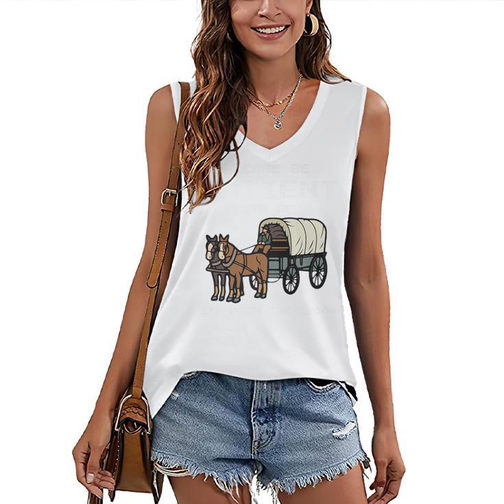 Please Be Patient I'm From The 1900s Amish Wagon & Vintage Premium Women's V-Neck Tank Top