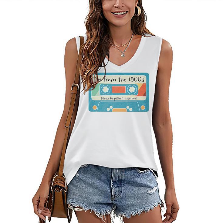 Please Be Patient With Me I'm From The 1900s Dad Premium Women's V-Neck Tank Top