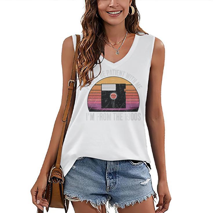 Please Be Patient With Me I'm From The 1900s PC Floppy Disk Premium Tri-Blend Women's V-Neck Tank Top