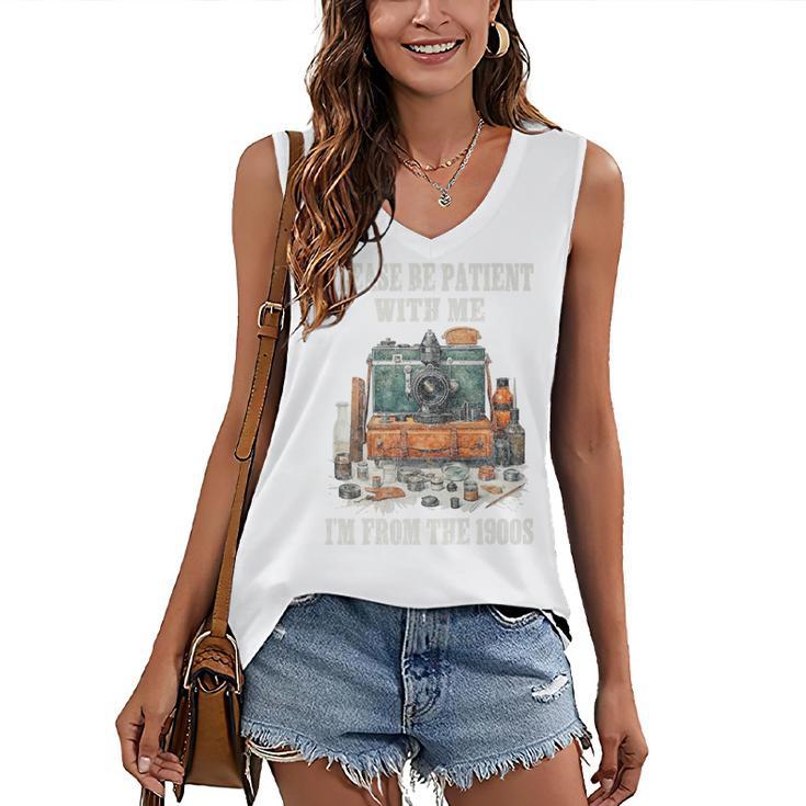 Please Be Patient With Me I'm From The 1900s Photographer Premium Women's V-Neck Tank Top